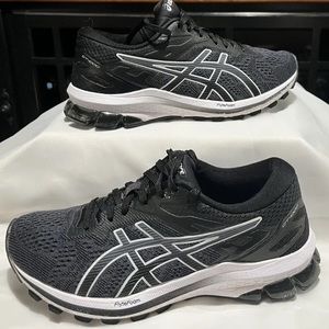 Asics Women’s GT 1000 10 DuoMax FlyteFoam Black W/White Running Shoes Size 6.5